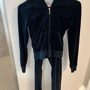 Juicy Couture Black velour track suit